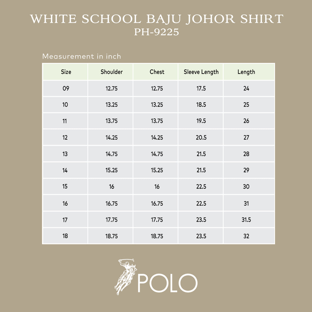 White School Baju Johor Set