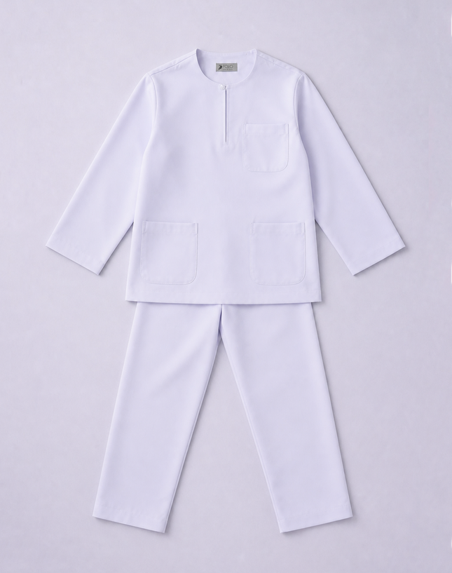 White School Baju Johor Set