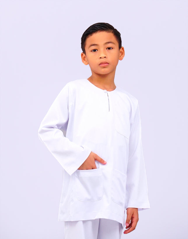 White School Baju Johor Set