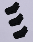 Black Ankle School Socks