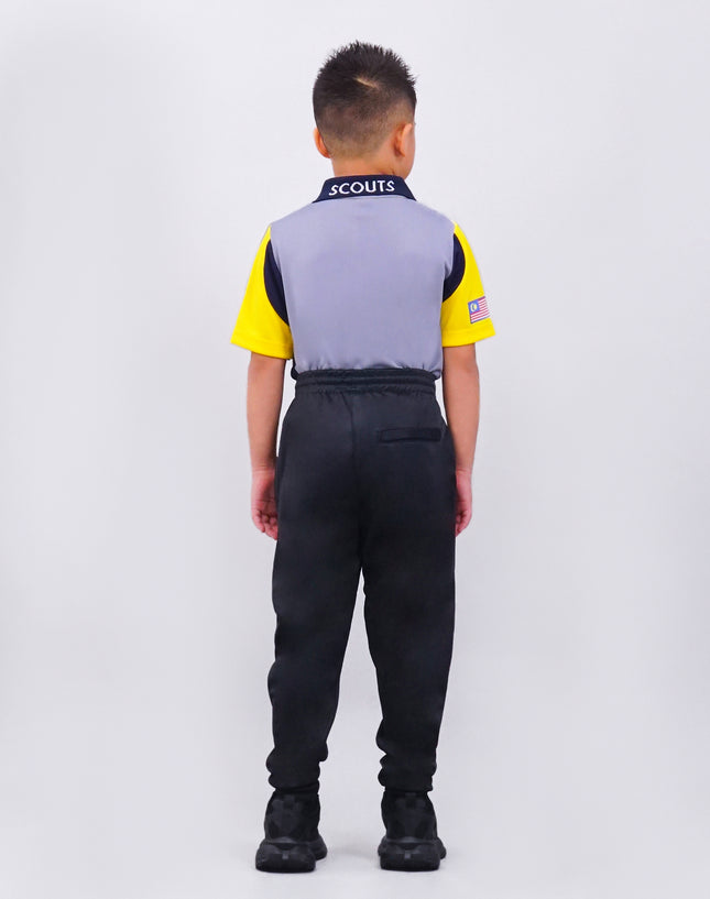 Black/ Blue Black School Track Pants