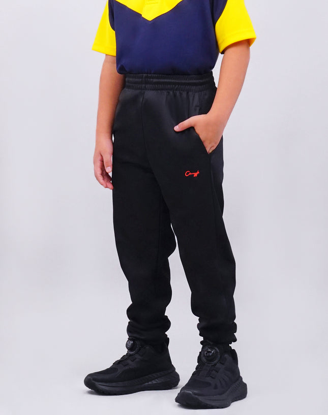 Black/ Blue Black School Track Pants