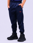 Black/ Blue Black School Track Pants