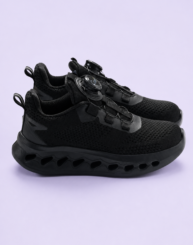 Ultra-Base Lightweight Black School Shoes – Rotating Buckle