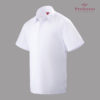 Easy Iron Short Sleeve Shirt (Hard Collar) – White Side