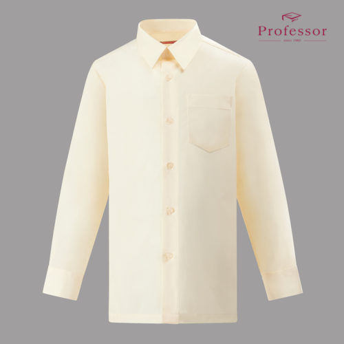 Signature Cotton Rich Long Sleeve Shirt (Hard Collar) - Light Yellow