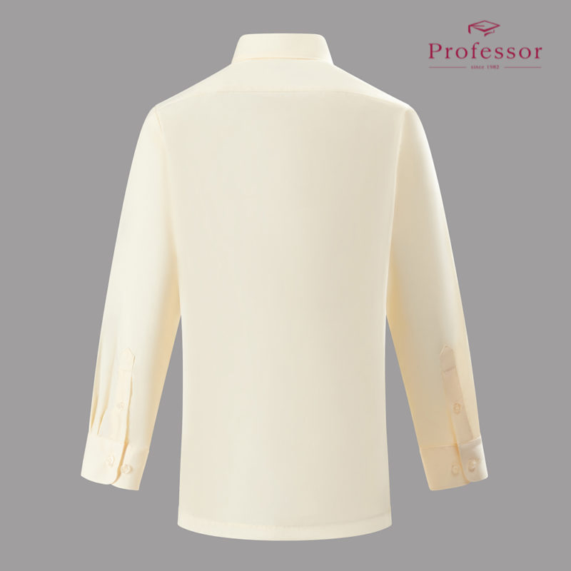 Signature Cotton Rich Long Sleeve Shirt (Hard Collar) – Light Yellow