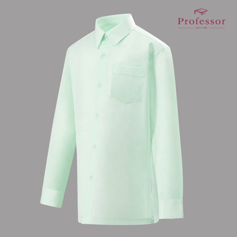 Signature Cotton Rich Long Sleeve Shirt (Hard Collar) – Light Green